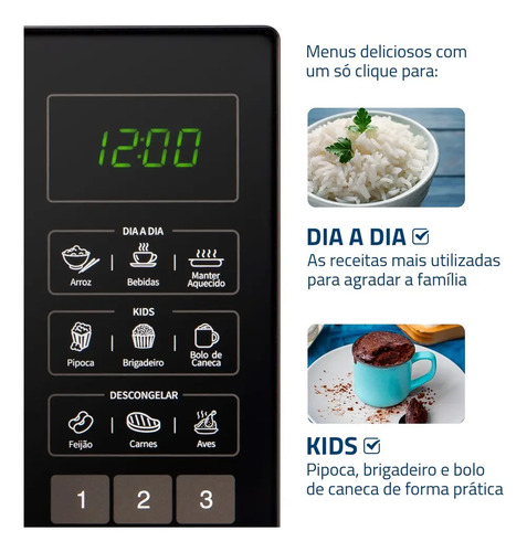 Micro-ondas Mondial 1400W MO-02-34-B