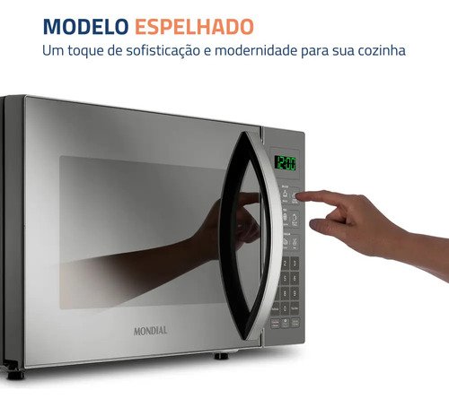 Micro-ondas Mondial 21L 1200W MO-01-21-E Espelhado