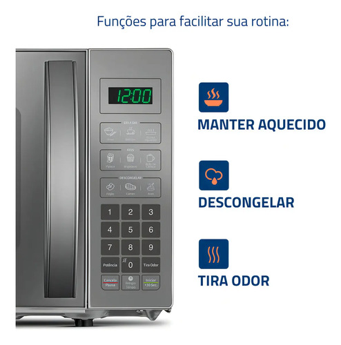 Micro-ondas Mondial 21L 1200W MO-01-21-E Espelhado
