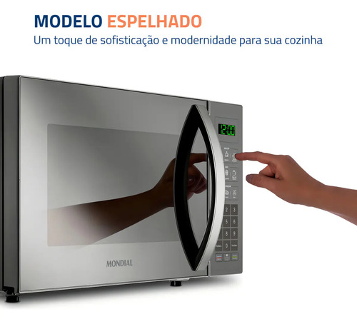Micro-ondas Mondial 21L 1200W MO-01-21-E Espelhado