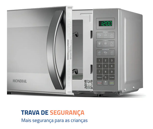 Micro-ondas Mondial 21L 1200W MO-01-21-E Espelhado