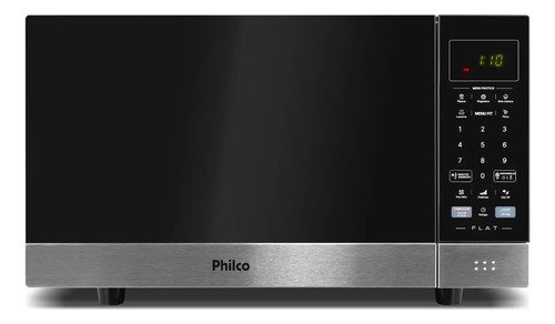 Micro ondas philco 28l preto espelhado flat pmo30f