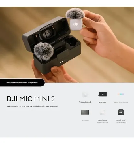 Microfone Dji Mic Mini 2 Lançamento Combo 2