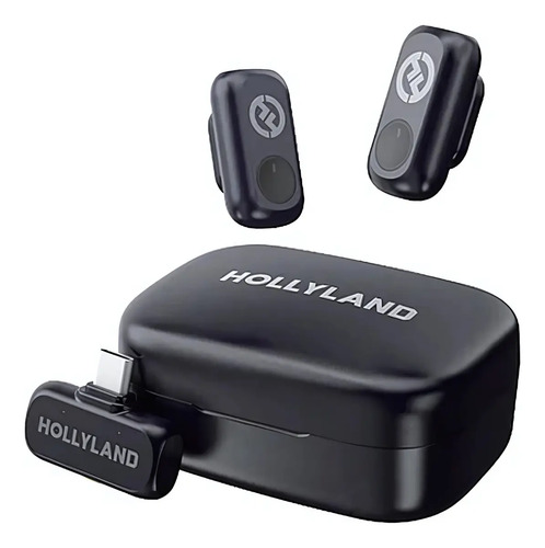Microfone hollyland lark a1 duo usb c cor preto