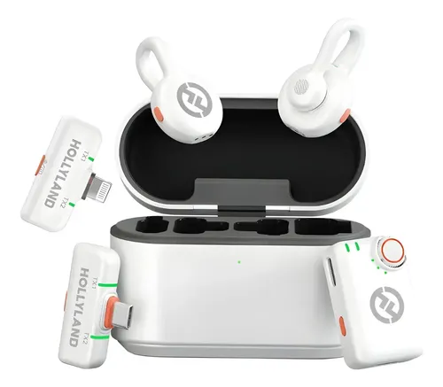 Microfone hollyland lark m2s duo combo sem fio