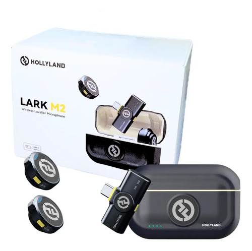 Microfone lapela hollyland lark m2 duo duplo usb c original