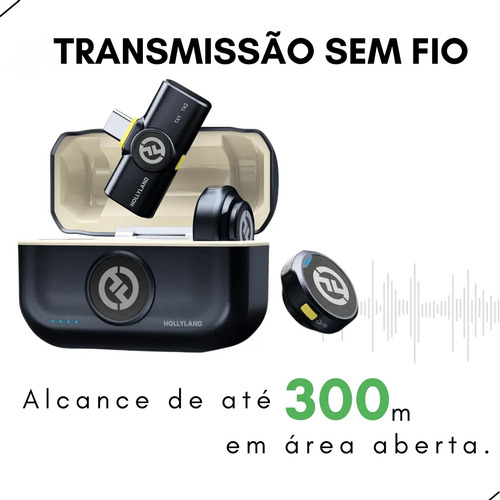 Microfone Lapela Hollyland Lark M2 Duo Duplo Usb-c Original
