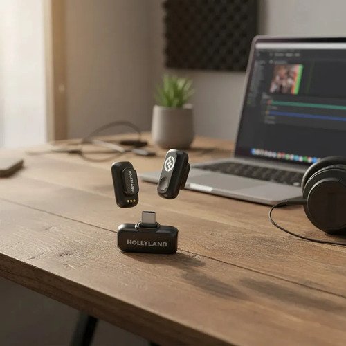 Microfone Lark A1 Hollyland Mini Usb-c Preto
