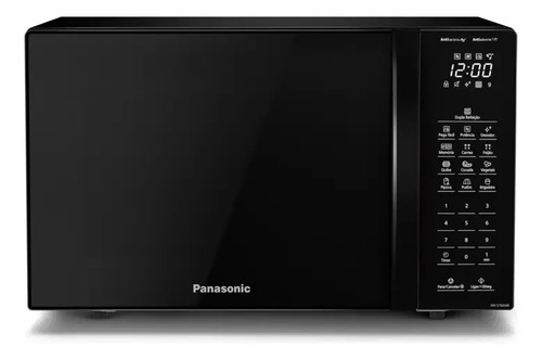 Microondas panasonic nn st66nbru black glass 34l dupla refei 1