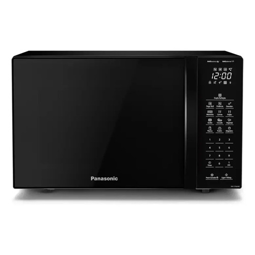 Microondas panasonic nn st66nbru black glass 34l dupla refei 1