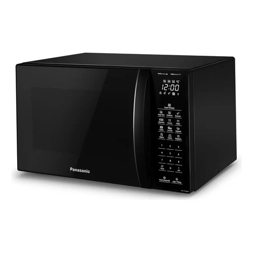 Microondas Panasonic Nn-st66nbru Black Glass 34L Dupla Refeição
