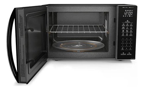 Microondas Panasonic Nn-st66nbru Black Glass 34L Dupla Refeição