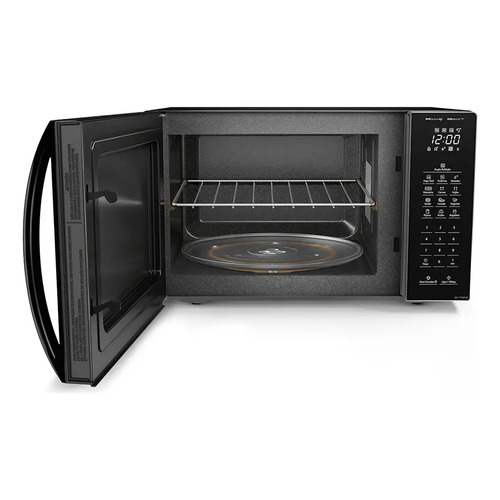 Microondas Panasonic Nn-st66nbru Black Glass 34L Dupla Refeição