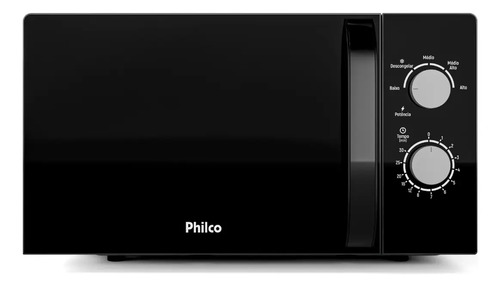 Microondas philco 20l preto mecanico limpa facil pmo23m