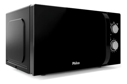 Microondas Philco 20l Preto Mecânico Limpa Fácil PMO23M