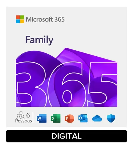 Microsoft 3 6 5 Family Assinatura 1 Ano (entrega Imediata)