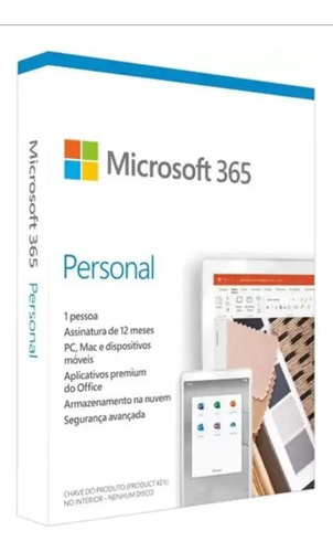 Microsoft office 365 personal licenca 12 meses midia fisica