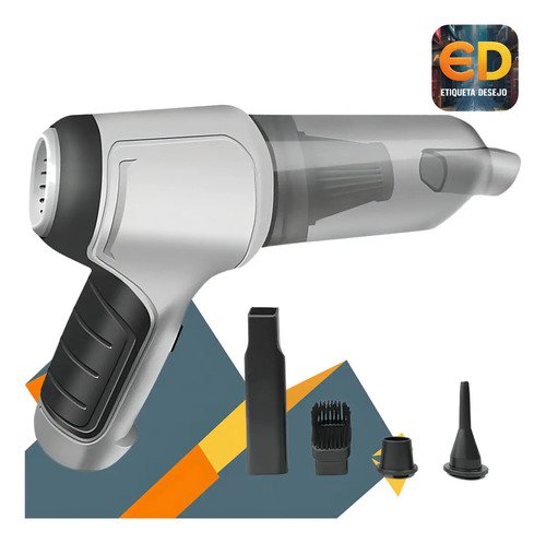 Mini Aspirador De Pó Portátil Recarregável Chrome Technology Soprador Usb Automotivo 3em1 Sem Fio Premium Vácuo Limpeza Carro Multifuncional Casa