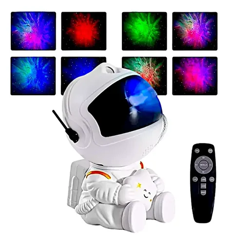 Mini astronauta projetor estrelas galaxia luminaria noturna