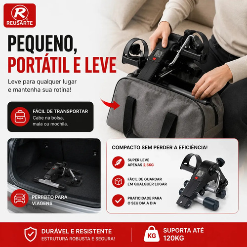 Mini Bike Fisioterapia Portátil Bicicleta Ergométrica Idosos