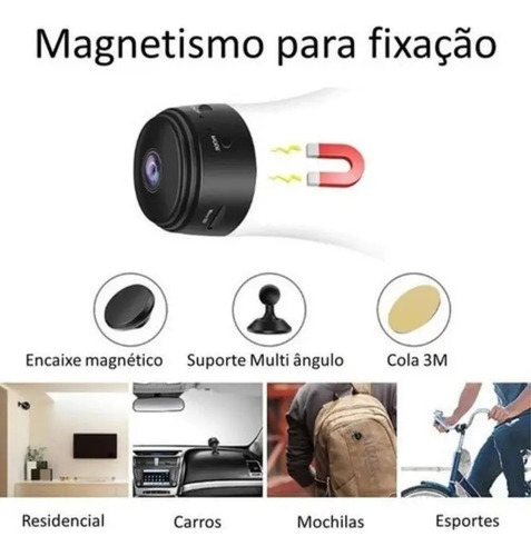 Mini Câmera Espiã Visão Noturna Wifi Monitoramento Celular