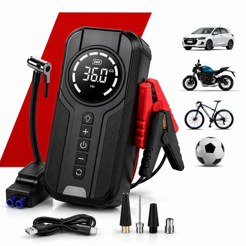 Mini compressor de ar portatil 150 psi com auxiliar de parti