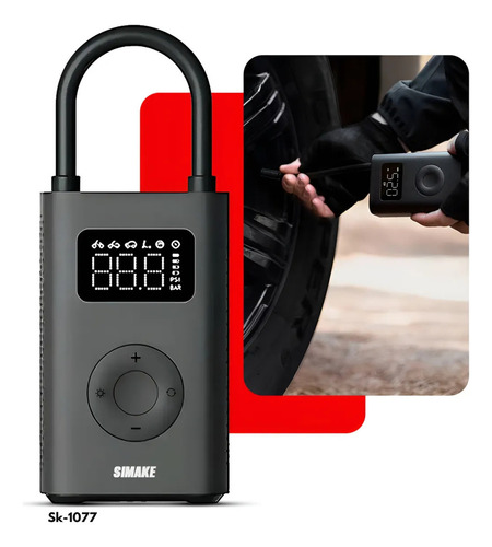Mini compressor digital simake bomba de encher pneus portati