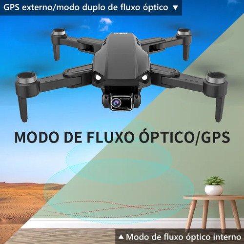 Mini drone L900 PRO SE com dual câmera 8K preto 5GHz 2 baterias Motor sem escova profissional