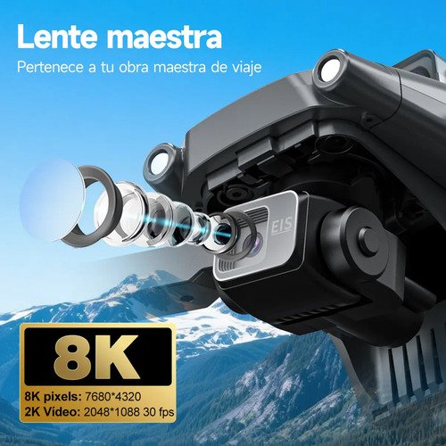 Mini Drone SJRC L600 Pro Max 8K com Câmera e 2 Baterias
