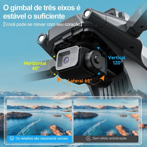 Mini Drone SJRC L600 Pro Max 8K com Câmera e 2 Baterias