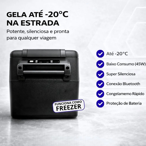 Mini Geladeira 35 Litros 12/24v 110/220v Caminhão Ônibus Van