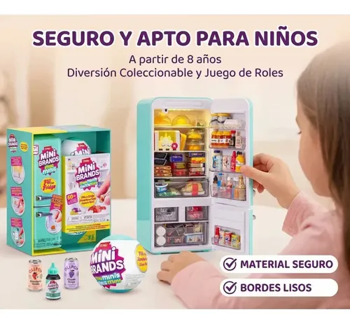 Mini Geladeira Infantil + 2 Bolas Surpresa - Brinquedo