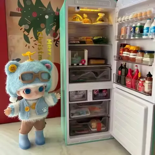 Mini Geladeira Infantil + 2 Bolas Surpresa - Brinquedo