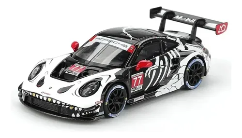 Mini Gt #1143 Porsche 911 Gt3 R 77 Rexy Skeleton Imsa Petit
