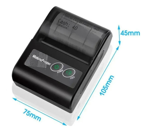 Mini Impressora Termica Bluetooth 58mm Android Ios Windows