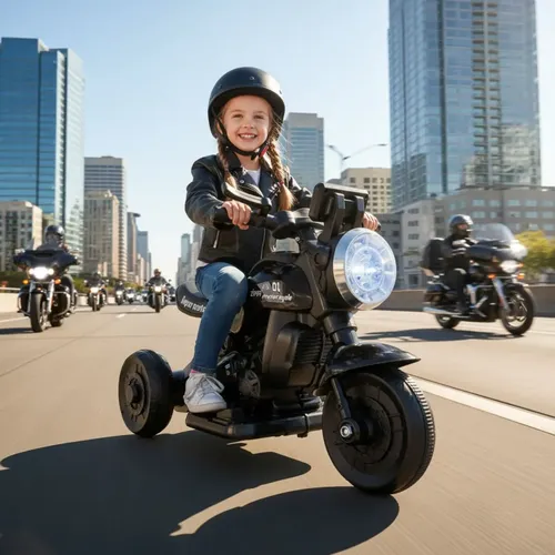 Mini Moto Elétrica Infantil First Custom Preto Zippy Toys