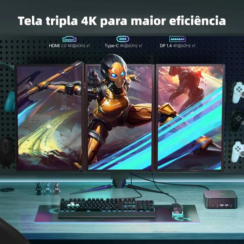 Mini PC Kamrui E3b Amd Ryzen 5 7430u 16 GB de RAM 512 GB SSD Wi-Fi 6 Windows 11 pro