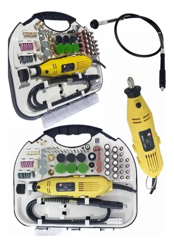 Mini retifica profissional 450w 212 pecas multiuso potente