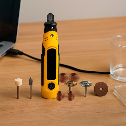 Mini Retifica Profissional Lixadeira Completa Acessório 57x1 Frequência 3