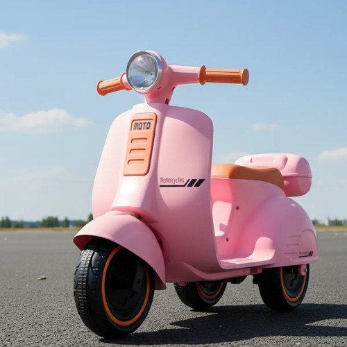 Mini scooter moto eletrica frente e re bateria 6v som e luz