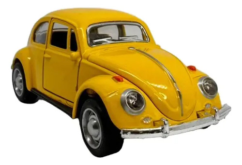 Miniatura de metal fusca colecao 132 abre porta e capo