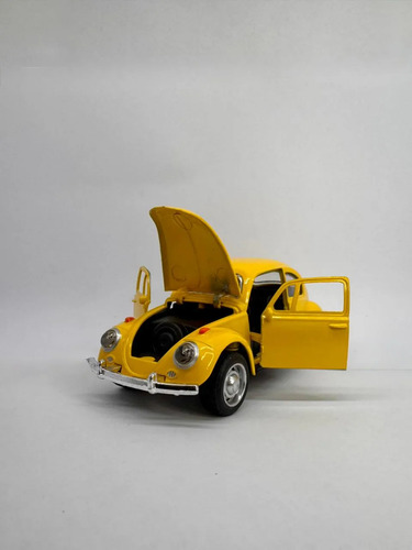 Miniatura De Metal Fusca Coleção 1:32 Abre Porta E Capo