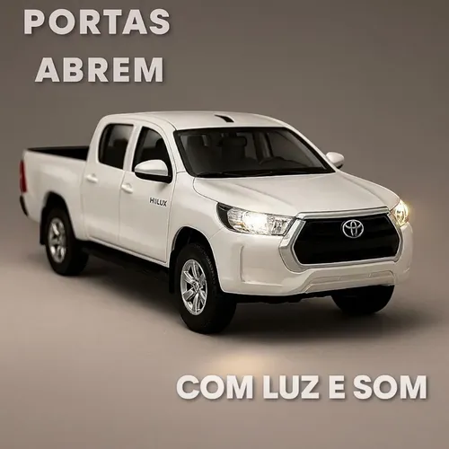 Miniatura Toyota Hilux 2016 1:36 Com Luz E Som Brinquedo