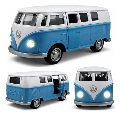 Miniatura vw t1 transporter combi kombi perua metal 13cm f