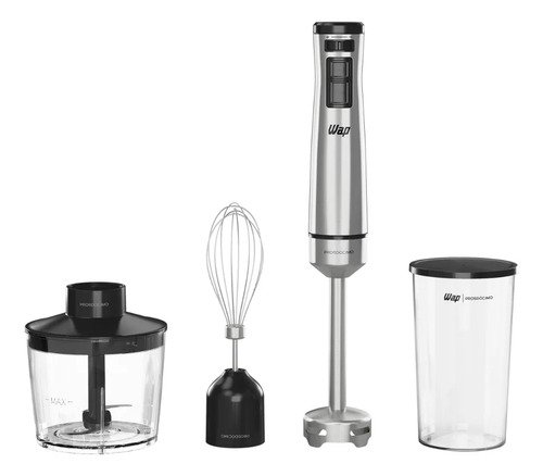 Mixer 3 em 1 wap wm1 processador eletrico portatil inox cor