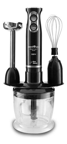 Mixer bmx400p 3 em 1 500w cor preto britania 110v preto