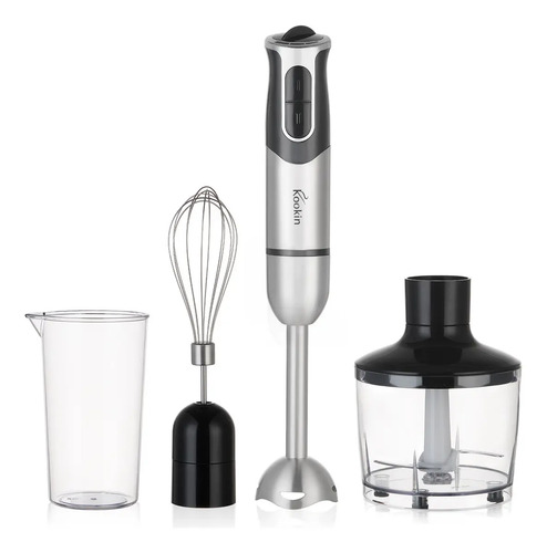 Mixer de mao portatil 8 velocidades 3 em 1 inox 800w kookin