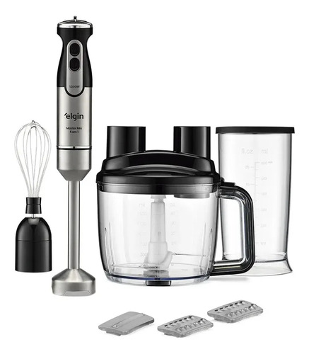 Mixer master mix 5 em 1 elgin 1000w 110v 5 funcoes prateado