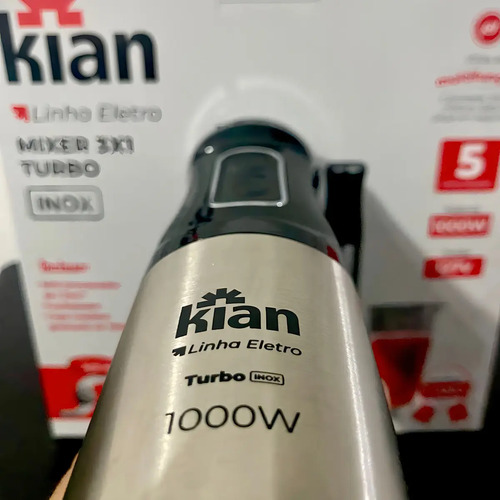 Mixer Turbo 3 Em 1 - 1000w 5 Velocidades Cor Preto