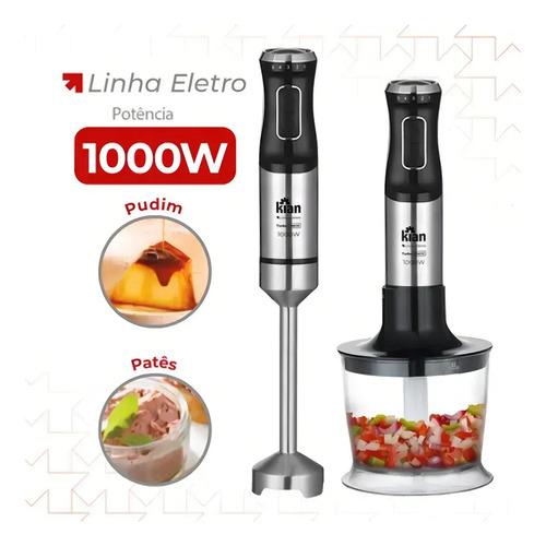 Mixer Turbo 3 Em 1 - 1000w 5 Velocidades Cor Preto